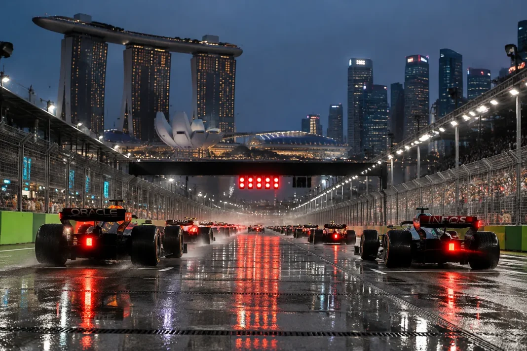 Verstappen conduce grila de la Singapore, cu Leclerc și Hamilton imediat în urmă